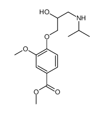 methyl 4-[2-hydroxy-3-(propan-2-ylamino)propoxy]-3-methoxybenzoate结构式