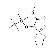 methyl 2-(tert-butyldimethylsiloxy)-2-(dimethoxyphosphoryl)acetate结构式