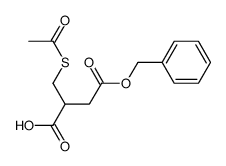 1-benzyl-3-(acetylthiomethyl)-hydrogen succinate Structure