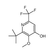 2-tert-butyl-3-methoxy-6-(trifluoromethyl)-1H-pyridin-4-one结构式