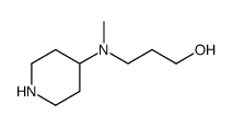 3-[(methyl)(piperidin-4-yl)amino]propan-1-ol结构式