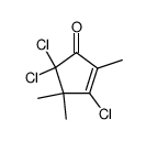 3,5,5-trichloro-2,4,4-trimethylcyclopent-2-en-1-one Structure