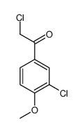 Ethanone, 2-chloro-1-(3-chloro-4-methoxyphenyl)- (9CI) Structure