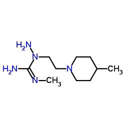 Guanidine, 1-amino-2-methyl-1-[2-(4-methylpiperidino)ethyl]- (8CI) Structure