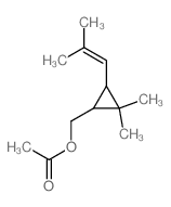 [2,2-dimethyl-3-(2-methylprop-1-enyl)cyclopropyl]methyl acetate结构式