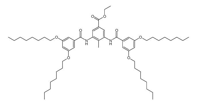 ethyl 3,5-bis(3,5-dioctyloxybenzoylamino)-4-methyl benzoate Structure