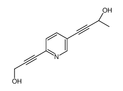 (2R)-4-[6-(3-hydroxyprop-1-ynyl)pyridin-3-yl]but-3-yn-2-ol结构式