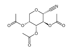 2,3,4-tri-O-acetyl-α-D-arabinopyranosyl cyanide结构式