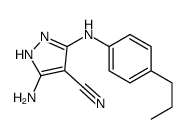 5-amino-3-(4-propylanilino)-1H-pyrazole-4-carbonitrile Structure