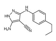 5-amino-3-(4-propylanilino)-1H-pyrazole-4-carbonitrile结构式