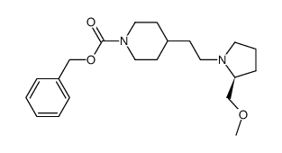 (S)-4-[2-(2-methoxymethyl-pyrrolidin-1-yl)-ethyl]-piperidine-1-carboxylic acid benzyl ester Structure