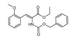 (Z)-2-Benzyloxycarbonylamino-3-(2-methoxy-phenyl)-acrylic acid ethyl ester Structure