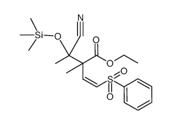 ethyl 3-cyano-2-methyl-2-[(Z)-2-(phenylsulfonyl)vinyl]-3-(trimethylsiloxy)butanoate Structure