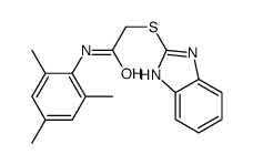 2-(1H-Benzimidazol-2-ylthio)-N-(2,4,6-trimethylphenyl)acetamide结构式