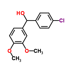 4-CHLORO-3',4'-DIMETHOXYBENZHYDROL结构式