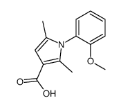 1-(2-METHOXY-PHENYL)-2,5-DIMETHYL-1H-PYRROLE-3-CARBOXYLIC ACID结构式