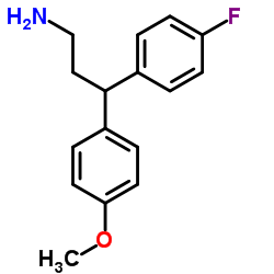 3-(4-FLUORO-PHENYL)-3-(4-METHOXY-PHENYL)-PROPYLAMINE结构式