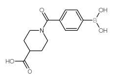 1-(4-Boronobenzoyl)piperidine-4-carboxylic acid structure