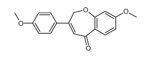 8-methoxy-3-(4-methoxyphenyl)-2H-1-benzoxepin-5-one Structure