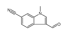 1H-Indole-6-carbonitrile, 3-formyl-1-methyl Structure