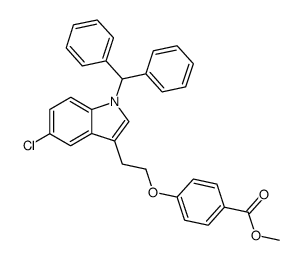 methyl 4-[2-[5-chloro-1-(diphenylmethyl)-1H-indol-3-yl]ethoxy]benzoate Structure