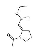 ethyl 2-(1-acetylpyrrolidin-2-ylidene)acetate结构式