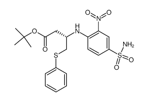 (S)-3-(2-nitro-4-sulfamoylphenylamino)-4-phenylsulfanylbutyric acid tert-butyl ester Structure