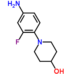 1-(4-Amino-2-fluorophenyl)-4-piperidinol结构式