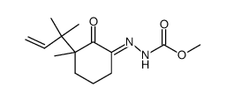 methyl (E)-2-(3-methyl-3-(2-methylbut-3-en-2-yl)-2-oxocyclohexylidene)hydrazine-1-carboxylate结构式