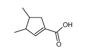 3,4-dimethylcyclopentene-1-carboxylic acid结构式