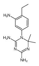 1-(3-Amino-4-ethyl-phenyl)-6,6-dimethyl-1,6-dihydro-[1,3,5]triazine-2,4-diamine Structure