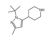 4-(2-tert-butyl-5-methylpyrazol-3-yl)piperidine Structure