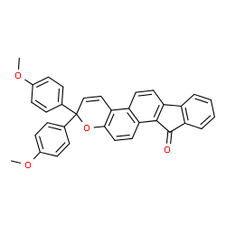 4,4-bis(4-methoxyphenyl)fluoreno[2,1-f]chromen-13(4H)-one Structure