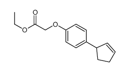 ethyl 2-(4-cyclopent-2-en-1-ylphenoxy)acetate结构式