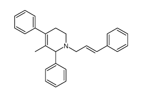 5-methyl-4,6-diphenyl-1-[(E)-3-phenylprop-2-enyl]-3,6-dihydro-2H-pyridine结构式