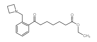 ETHYL 7-[2-(AZETIDINOMETHYL)PHENYL]-7-OXOHEPTANOATE structure