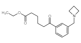 ETHYL 6-[3-(AZETIDINOMETHYL)PHENYL]-6-OXOHEXANOATE Structure
