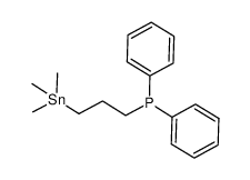 3-diphenylphosphinopropyltrimethylstannane结构式