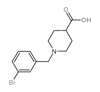 1-(3-bromobenzyl)piperidine-4-carboxylic acid结构式