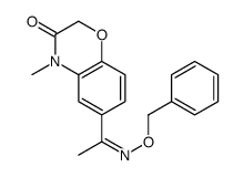 4-methyl-6-[(E)-C-methyl-N-phenylmethoxycarbonimidoyl]-1,4-benzoxazin-3-one Structure