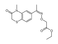 ethyl 2-[(Z)-1-(4-methyl-3-oxo-1,4-benzothiazin-6-yl)ethylideneamino]oxyacetate结构式