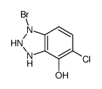 1-bromo-5-chloro-2,3-dihydrobenzotriazol-4-ol结构式