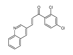 1-(2,4-dichlorophenyl)-3-quinolin-3-ylprop-2-en-1-one结构式