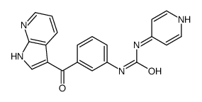 1-pyridin-4-yl-3-[3-(1H-pyrrolo[2,3-b]pyridine-3-carbonyl)phenyl]urea结构式