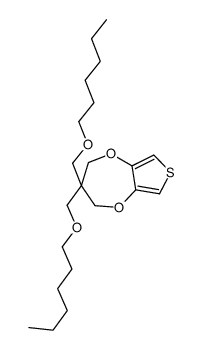 3,3-bis(hexoxymethyl)-2,4-dihydrothieno[3,4-b][1,4]dioxepine结构式