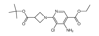 ethyl 4-amino-6-(3-(tert-butoxycarbonyl)azetidin-1-yl)-5-chloronicotinate Structure