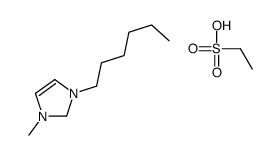 ethanesulfonate,3-hexyl-1-methyl-1,2-dihydroimidazol-1-ium结构式