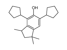 4,6-dicyclopentyl-1,1,3-trimethylindan-5-ol structure