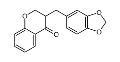 3-(1,3-benzodioxol-5-ylmethyl)-2,3-dihydrochromen-4-one结构式