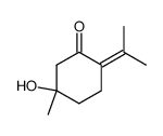 5-hydroxy-5-methyl-2-(1-methylethylidene)cyclohexanone结构式